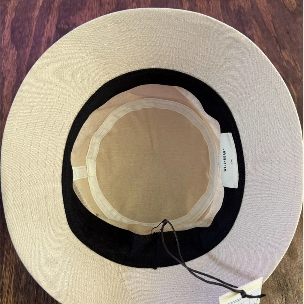 Will & Bear Kids Fischer Bucket Hat Bone Small NWT Organic Cotton Canvas